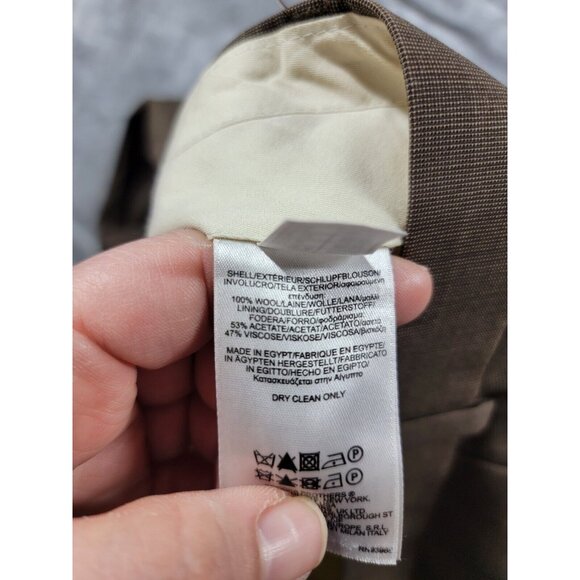 Brooks Brothers 346 Mens Wool Dress Pants 38x32 Flat Front Brown - Picture 5 of 8